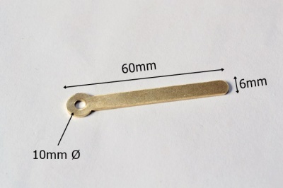 Solid Brass Pen Pocket Clip Blank
